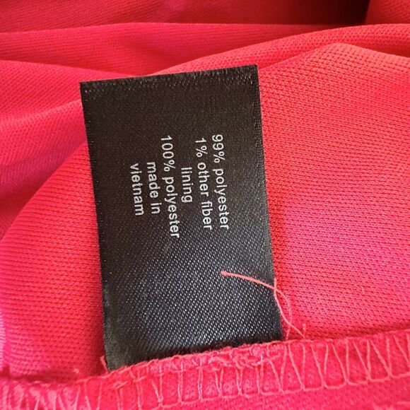 Lane Bryant Dress 18 Red Floral Balloon Sleeve 80s Midi High Low Party Wedding - Picture 14 of 16